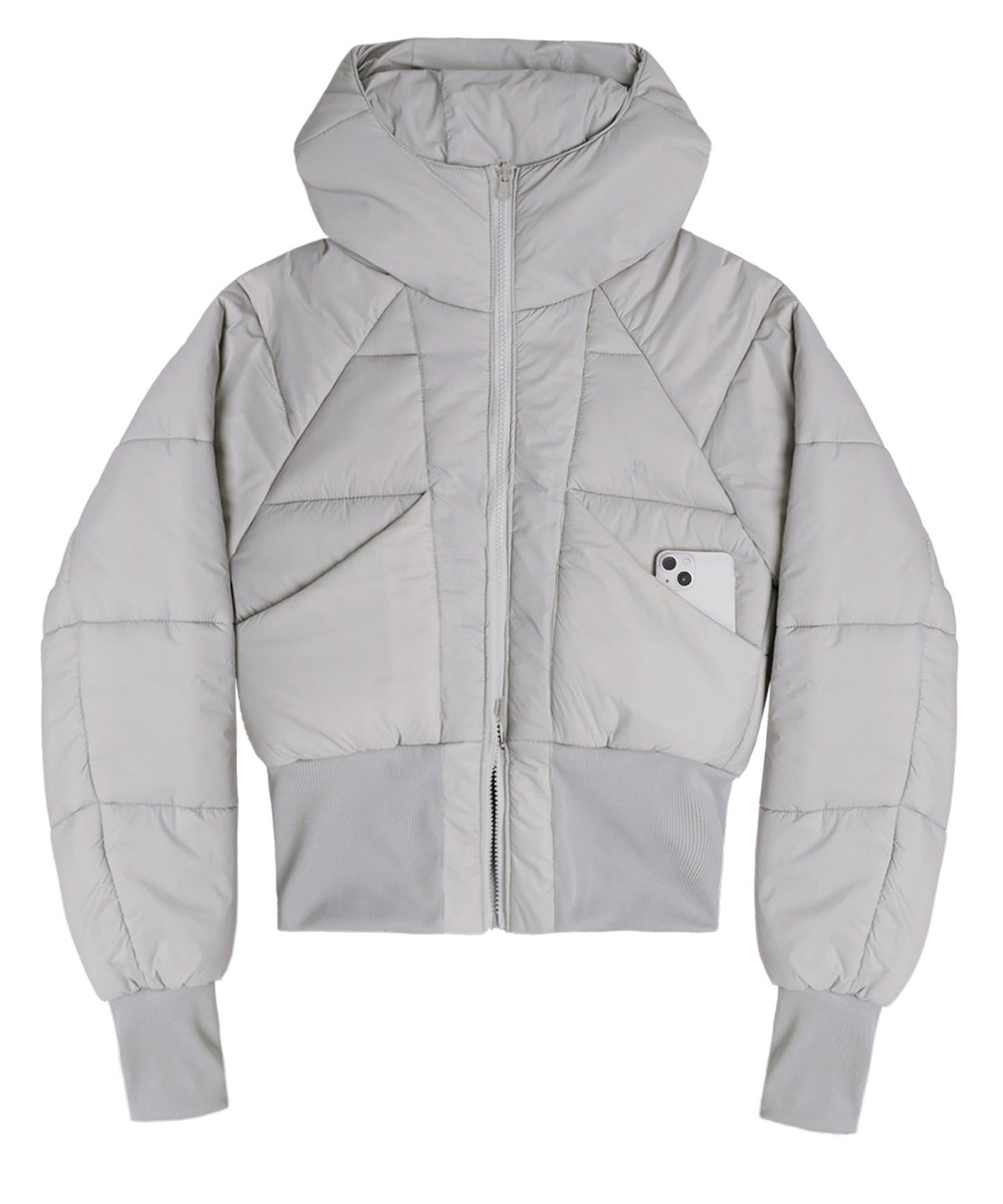 OJOS REVERSIBLE SHORT PADDED JACKET GREY