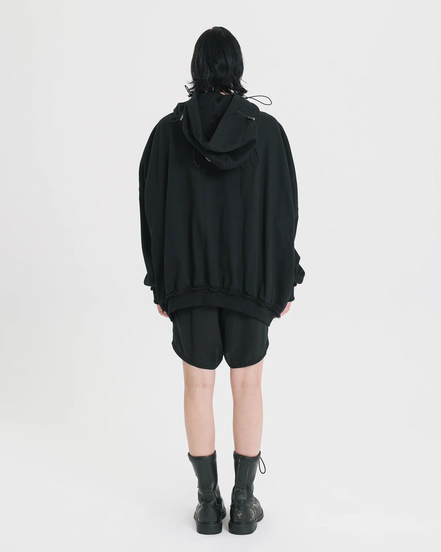 ASPARAGUS_MULTI SHOULDER VOLUME HOODIE