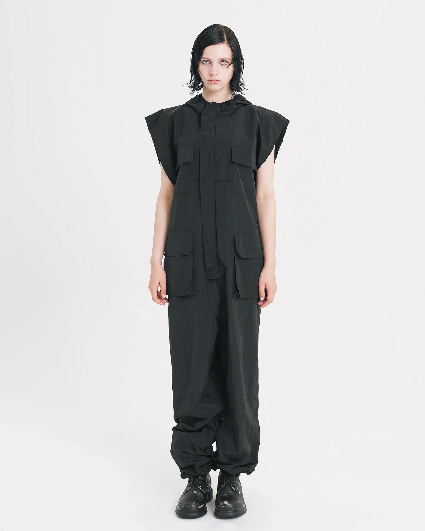 ASPARAGUS_SHORT SLEEVE INSIDE OUT OVERALL