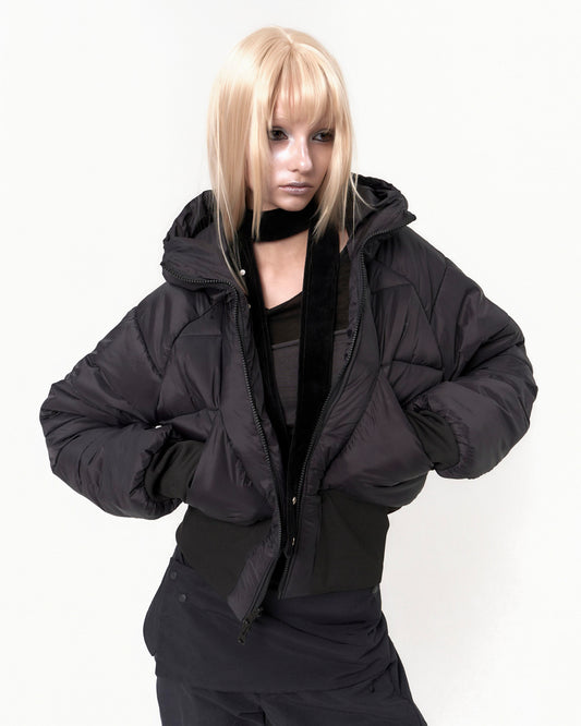 OJOS REVERSIBLE SHORT PADDED JACKET BLACK