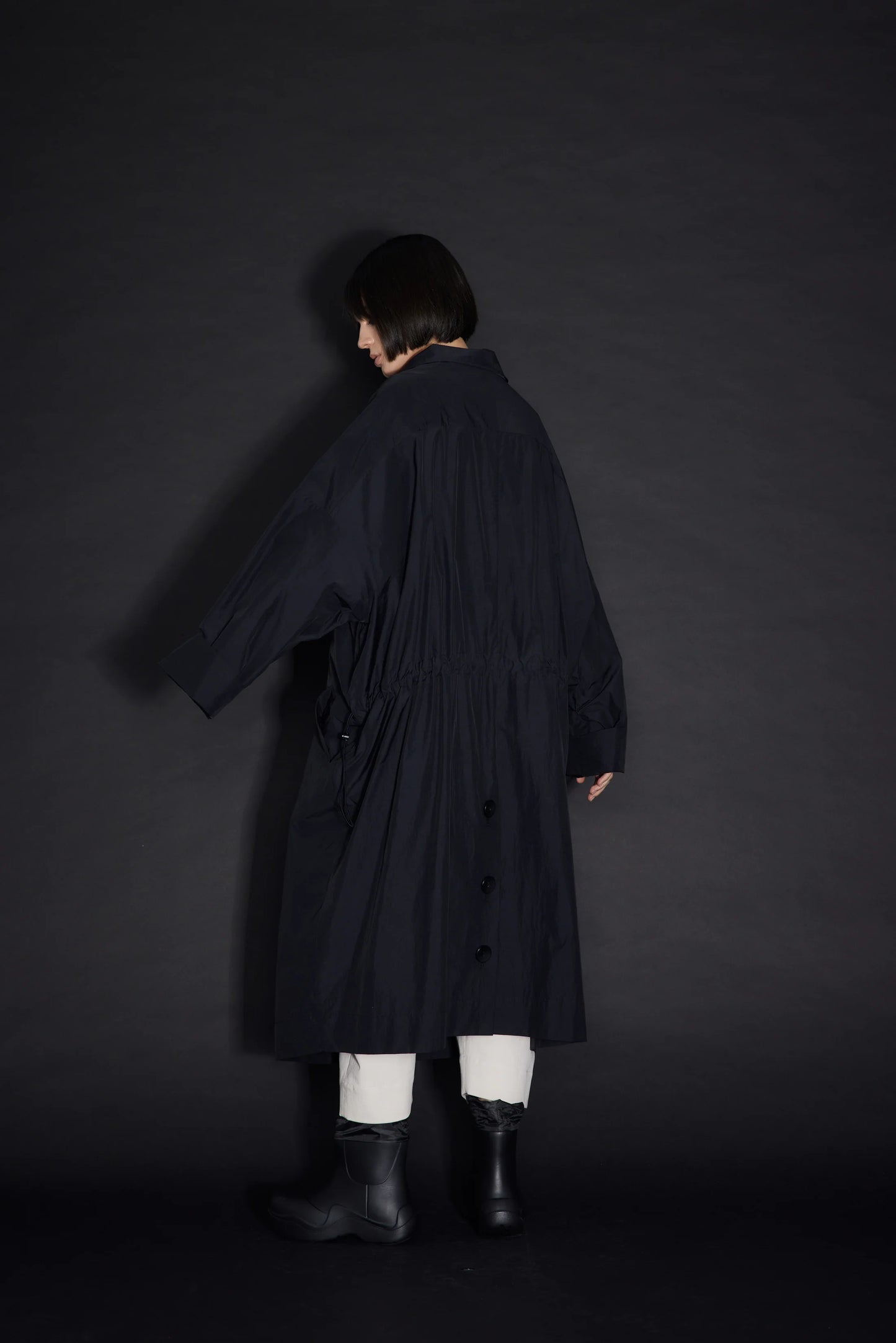 GDeL RECYCLED NYLON OVERSIZED COAT