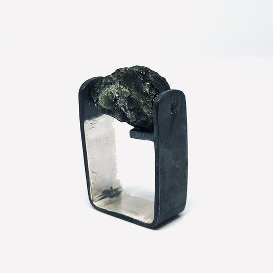 KHEM DJEFA RING OXIDISE SILVER