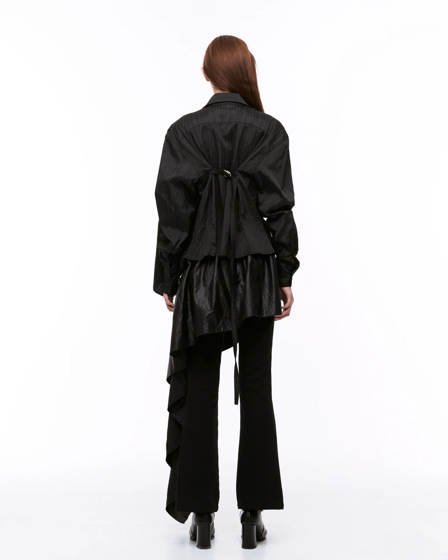 ARTSDEBASE DRAPING SHIRT BLACK