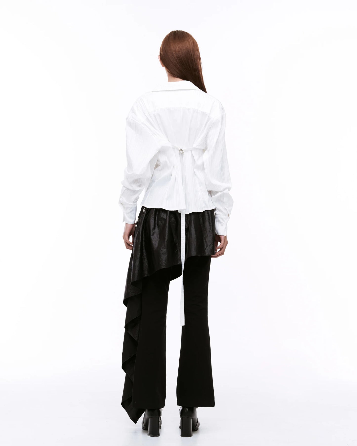 ARTSDEBASE DRAPING SHIRT WHITE