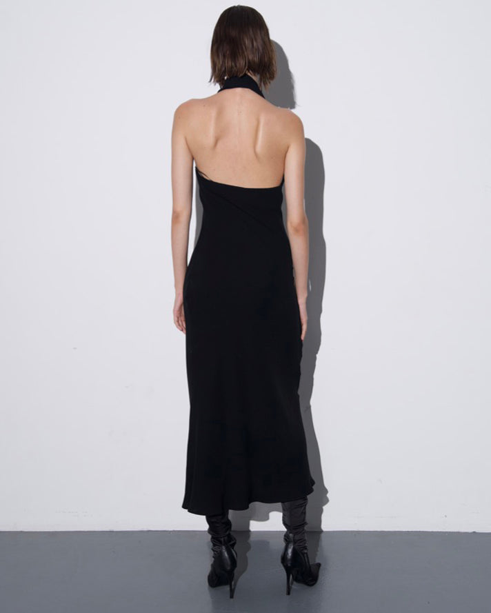 GUDU ONE-SHOUDLER MIDI DRESS WITH AN OPEN BACK